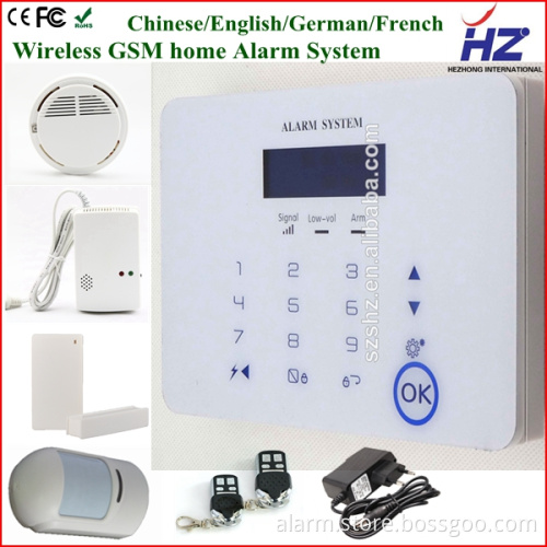 Touch keypad LCD display GSM 315MHZ/433MHZ for option wireless home alarm